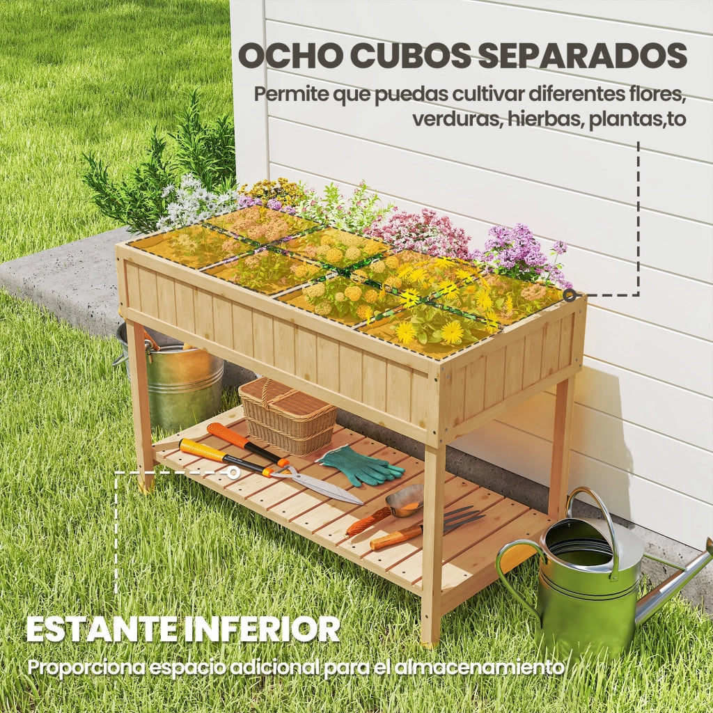 Tavolo da Prato Legno con Ripiano ¨C Minimal ¨C 110x46x76 cm Naturale