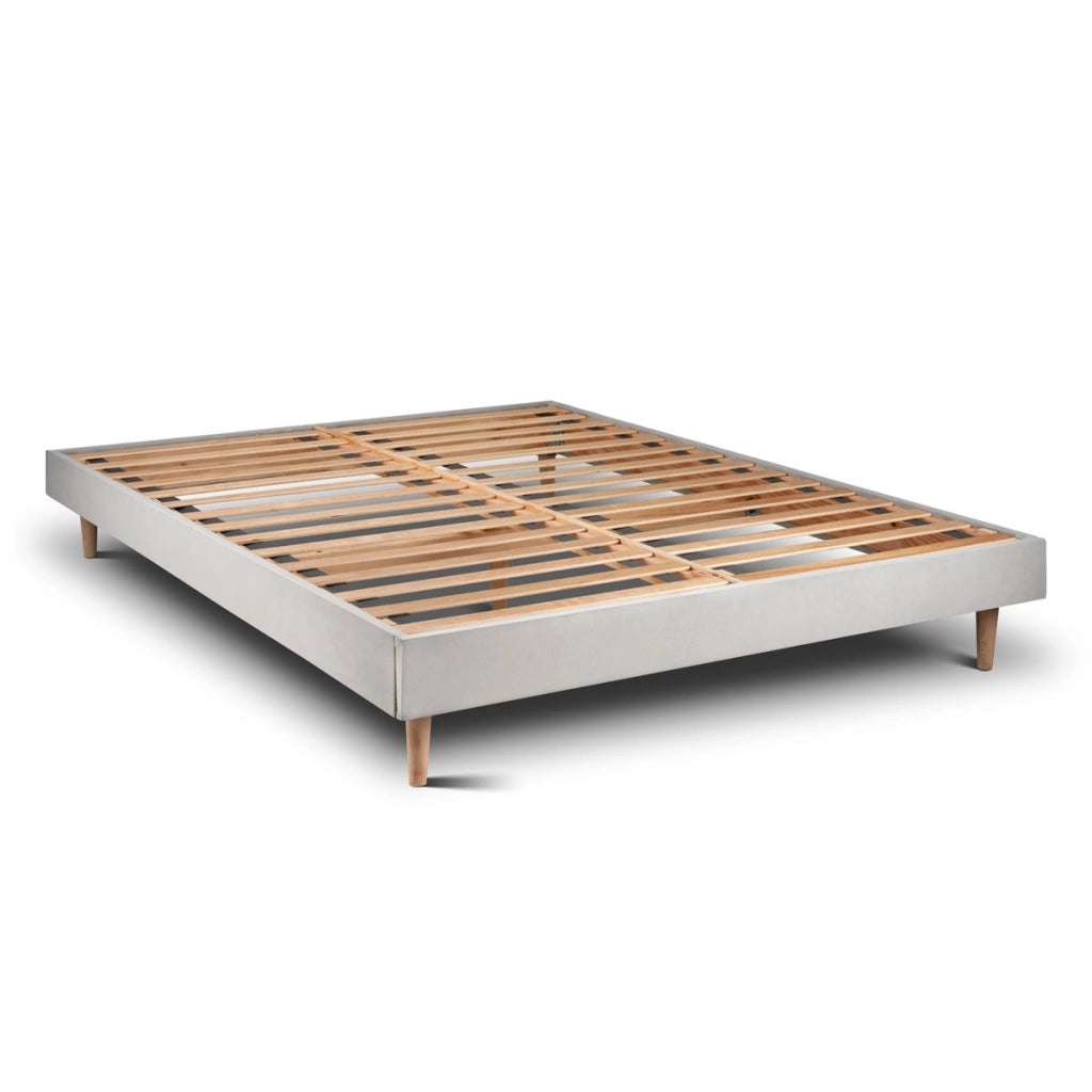 Letto 180x200 cm con testata imbottita - Tessuto velluto