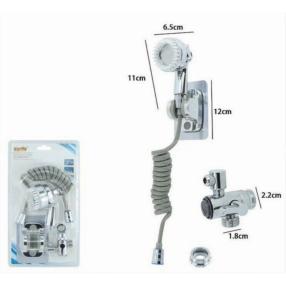 Trade Shop - Kit Doccetta Per Lavandino Doccia Bagno Con Supporto Staffa Deviatore Laccio 87500 -