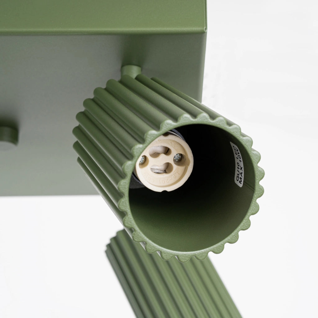 Lampada da soffitto KARBON 4 verde oliva