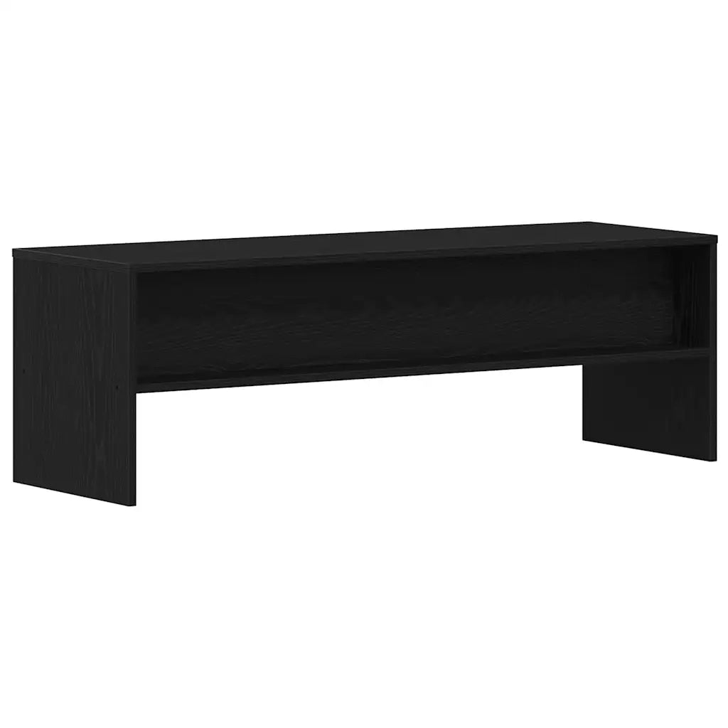 Mobile porta TV dal design moderno con ampio spazio contenitivo 120 x 40 x 40 cm realizzato in legno composito di rovere nero 02_0051858