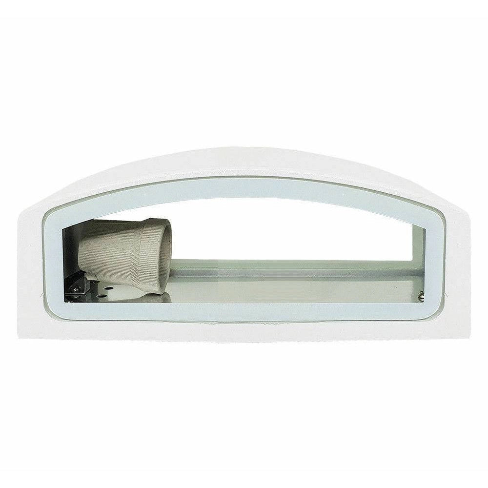 Trade Shop - Applique Esterno 2 Vie E27 Max 60 Lampada Faretto Da Parete Luce Plafoniera 910 - Bianco
