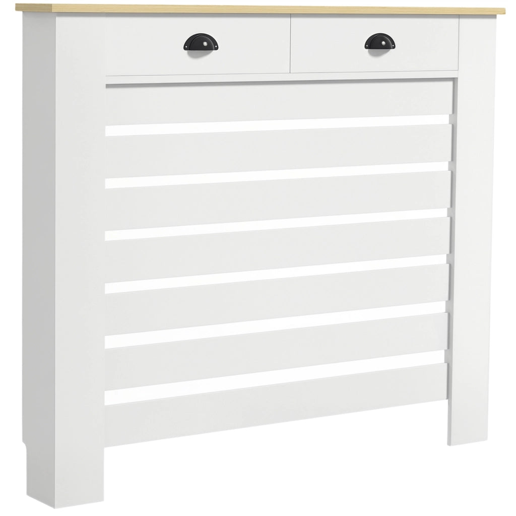 Cassettiera per termosifone con coperchio ¨C Minimal ¨C 111x19,5x95 cm bianco