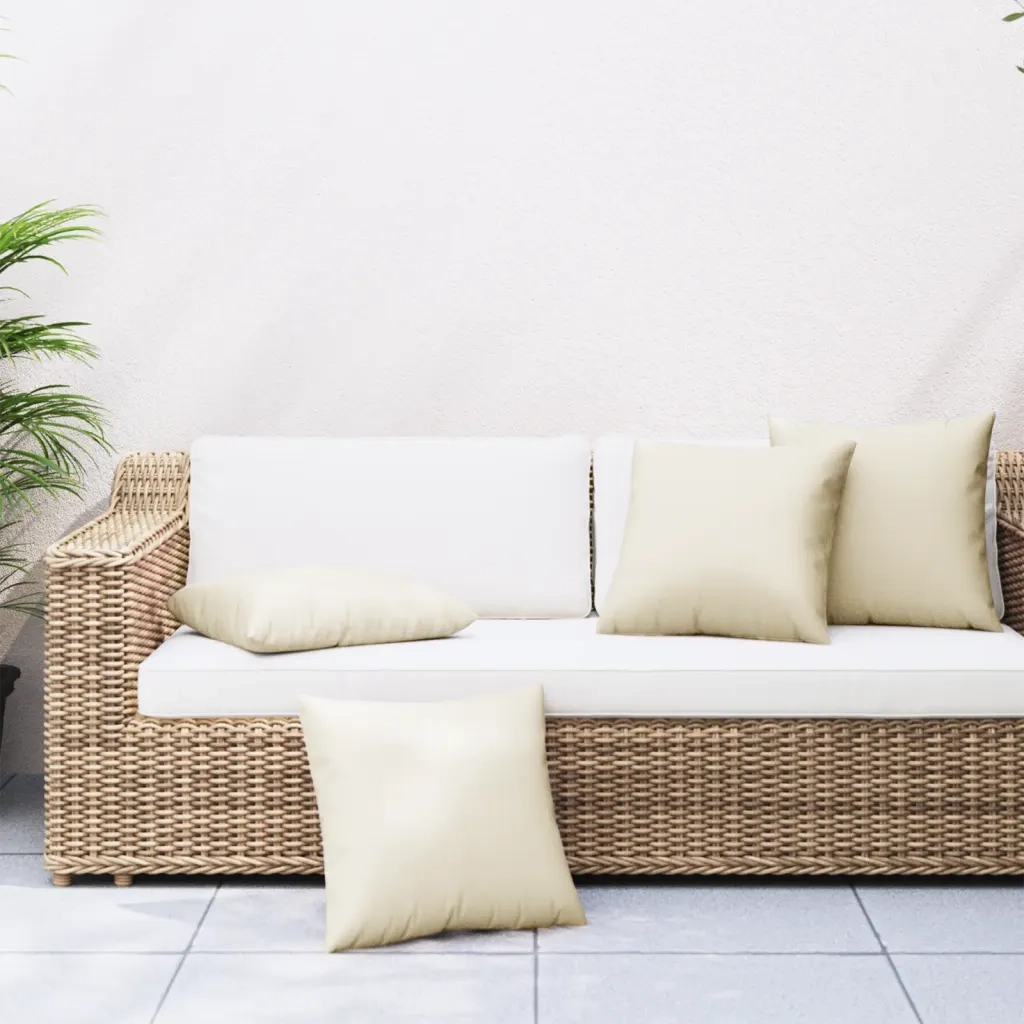 Cuscini per Divano 4 pz | Cuscini per sedie Crema 50x50 cm in Tessuto