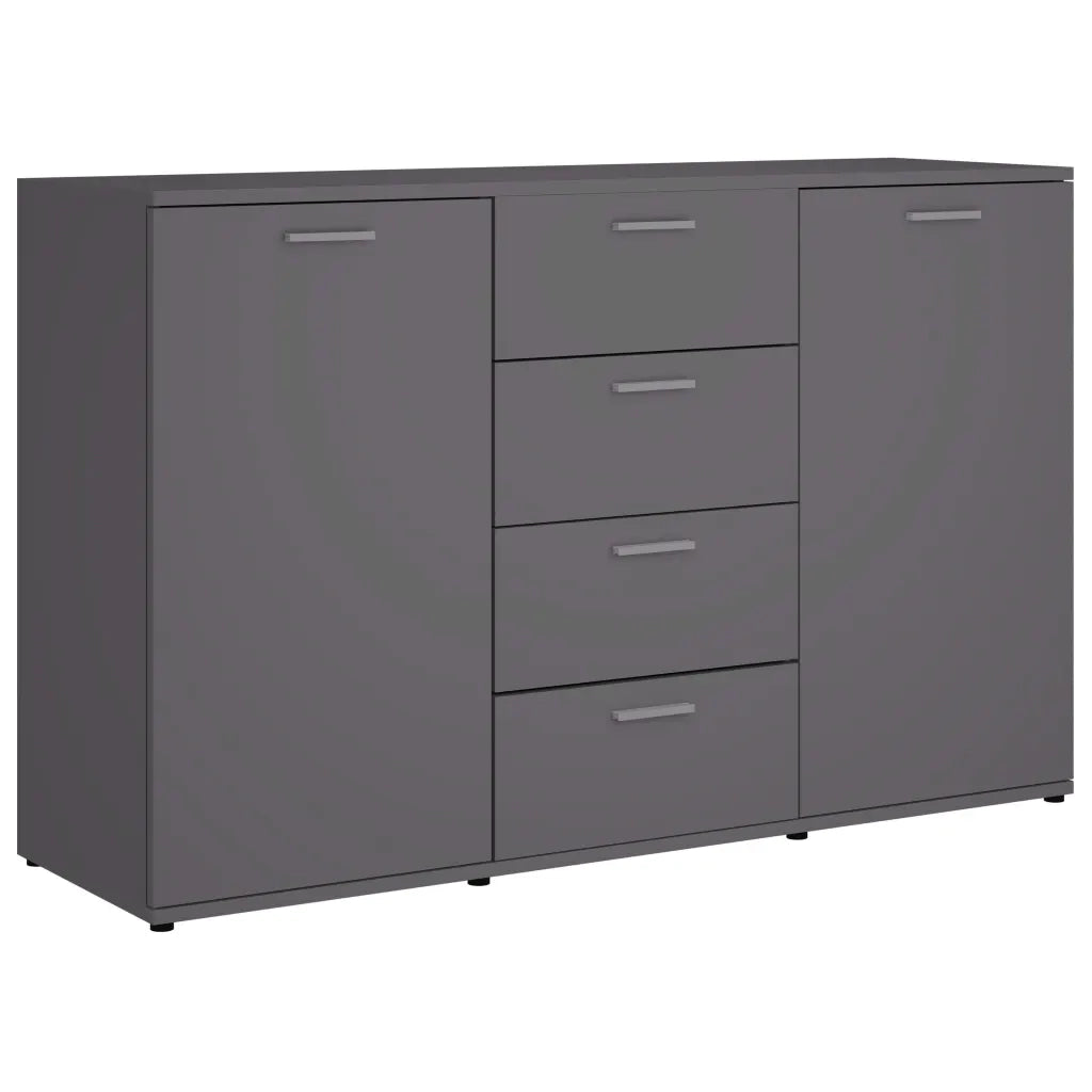 Credenza Grigia 120x35,5x75 cm in Legno Multistrato 801330