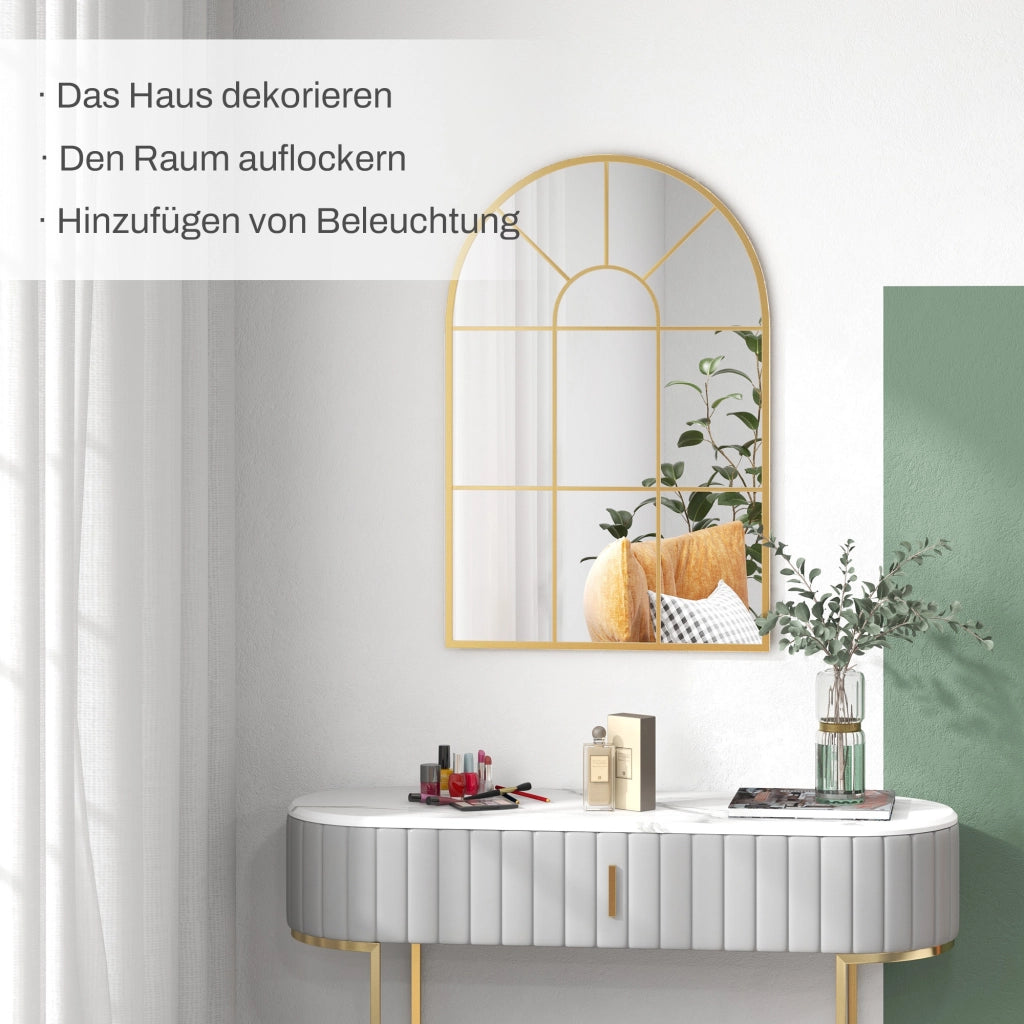 Specchio per Muro Finestra ¨C Minimal ¨C Dorato 91x60 cm