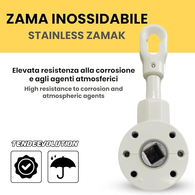Arganello Speed per Tende da Sole - Colore Grigio - Rapporto 3:1 - Made in Italy