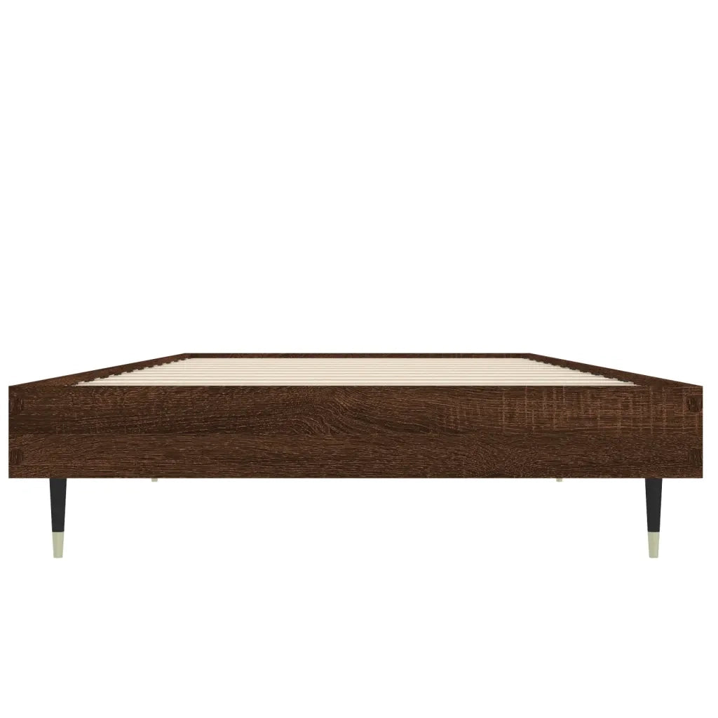 Letto singolo | Letto per adulti | Giroletto senza Materasso Rovere Marrone 75x190cm in Truciolato