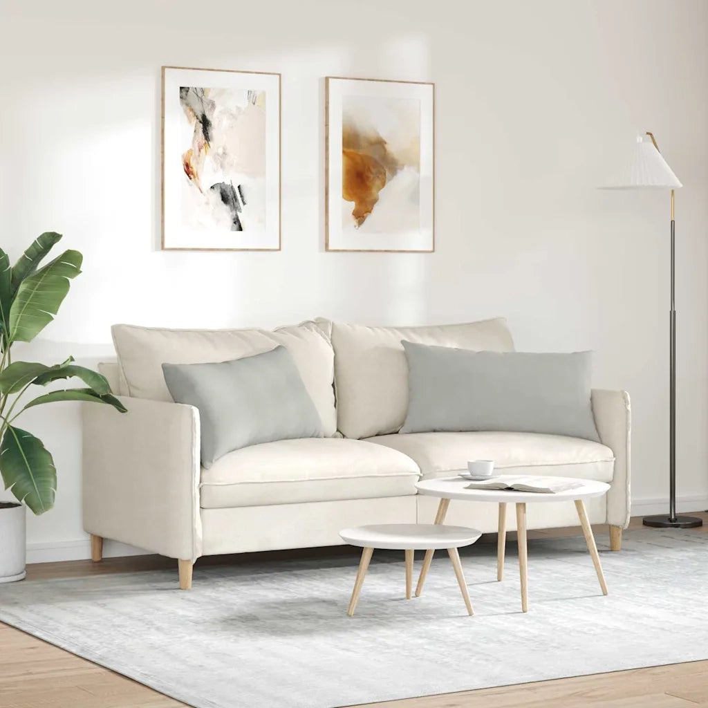 Cuscini da Divano 2 pcs Grigio chiaro 80 x 40 cm Tessuto 42013726