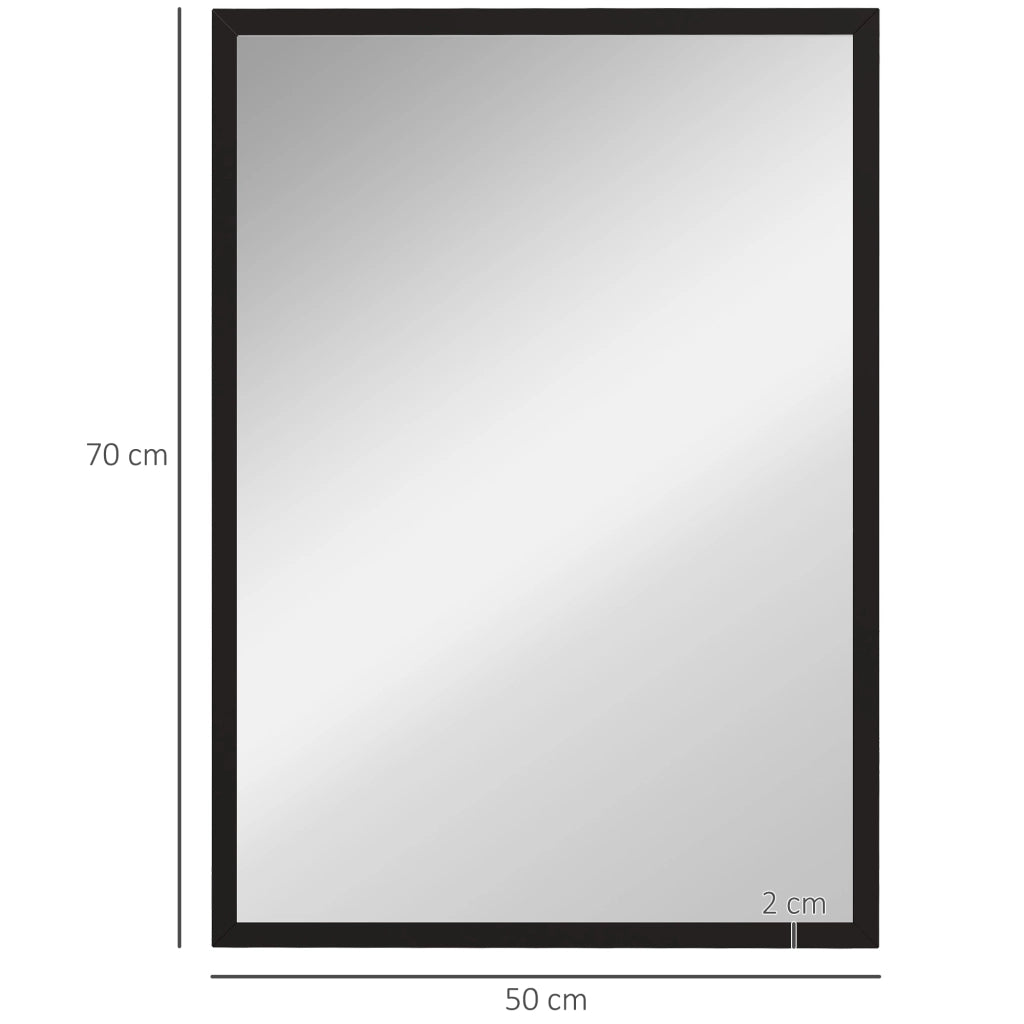 Specchio da Parete 50x70 cm ¨C Minimal ¨C Legno Nero