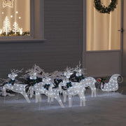 Renne LED 7 pcs Bianco Tessuto 3385892