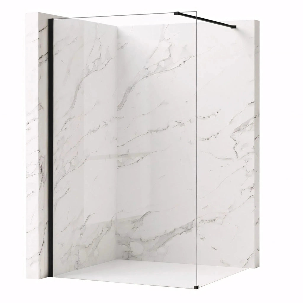 Parete Doccia Rea Flexi Transparent / Black 70