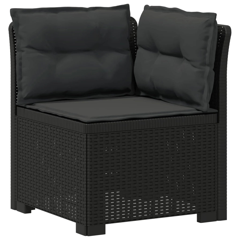 Divano da giardino 4 posti con cuscini aspetto rattan PP 3444015