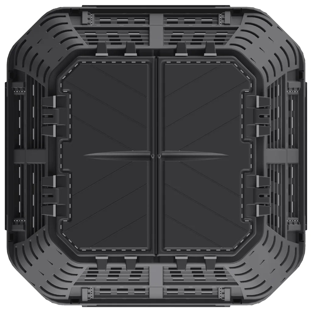Compostiera da Giardino Nera 93,3x93,3x80 cm 480 L 146276