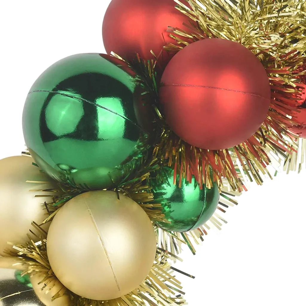 Corone di Palline di Natale 2 pz Multicolore 33 x 33 x 7 cm CFW5439559