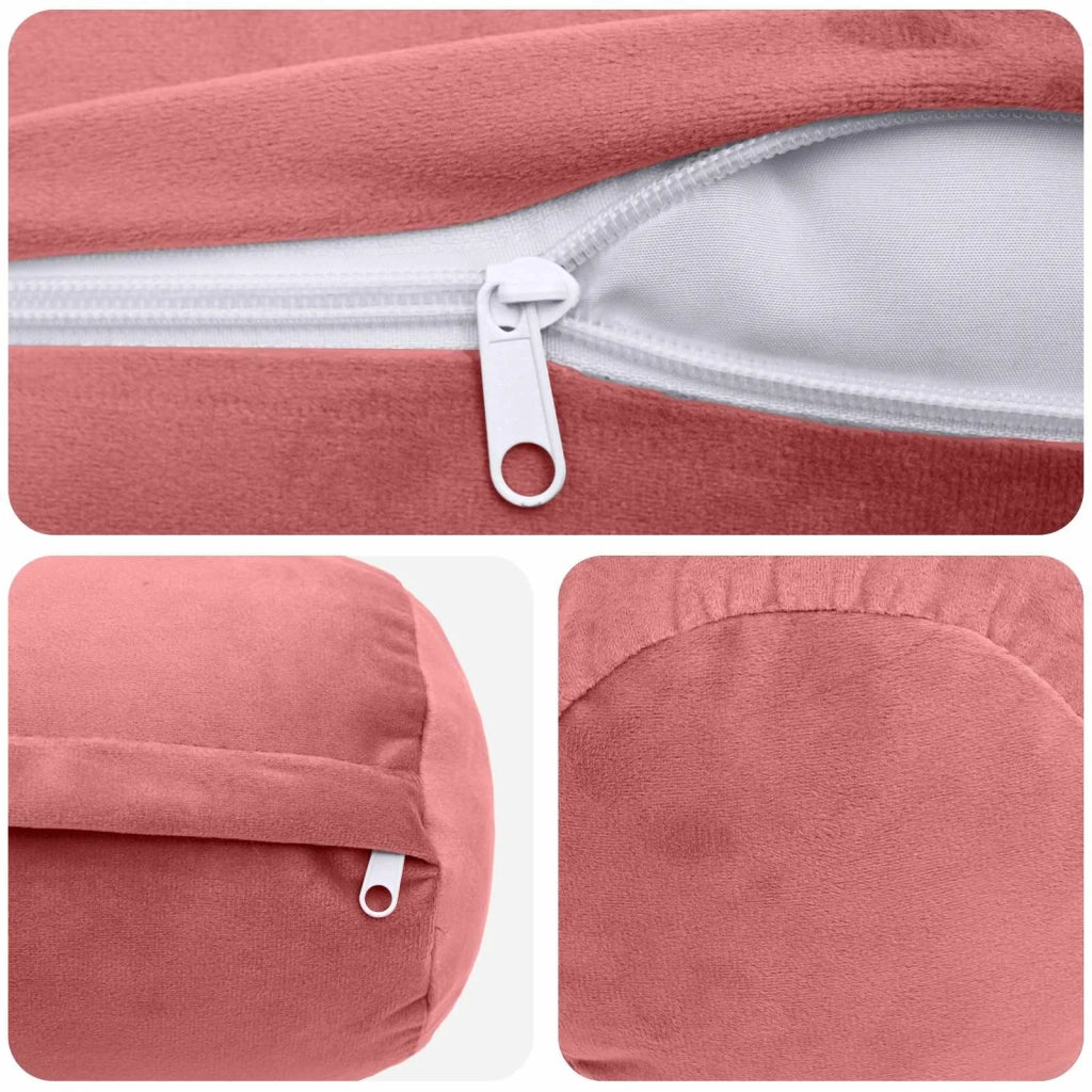Cuscino con cuscino HEERLEN 6 pz Rosa Velluto 929994