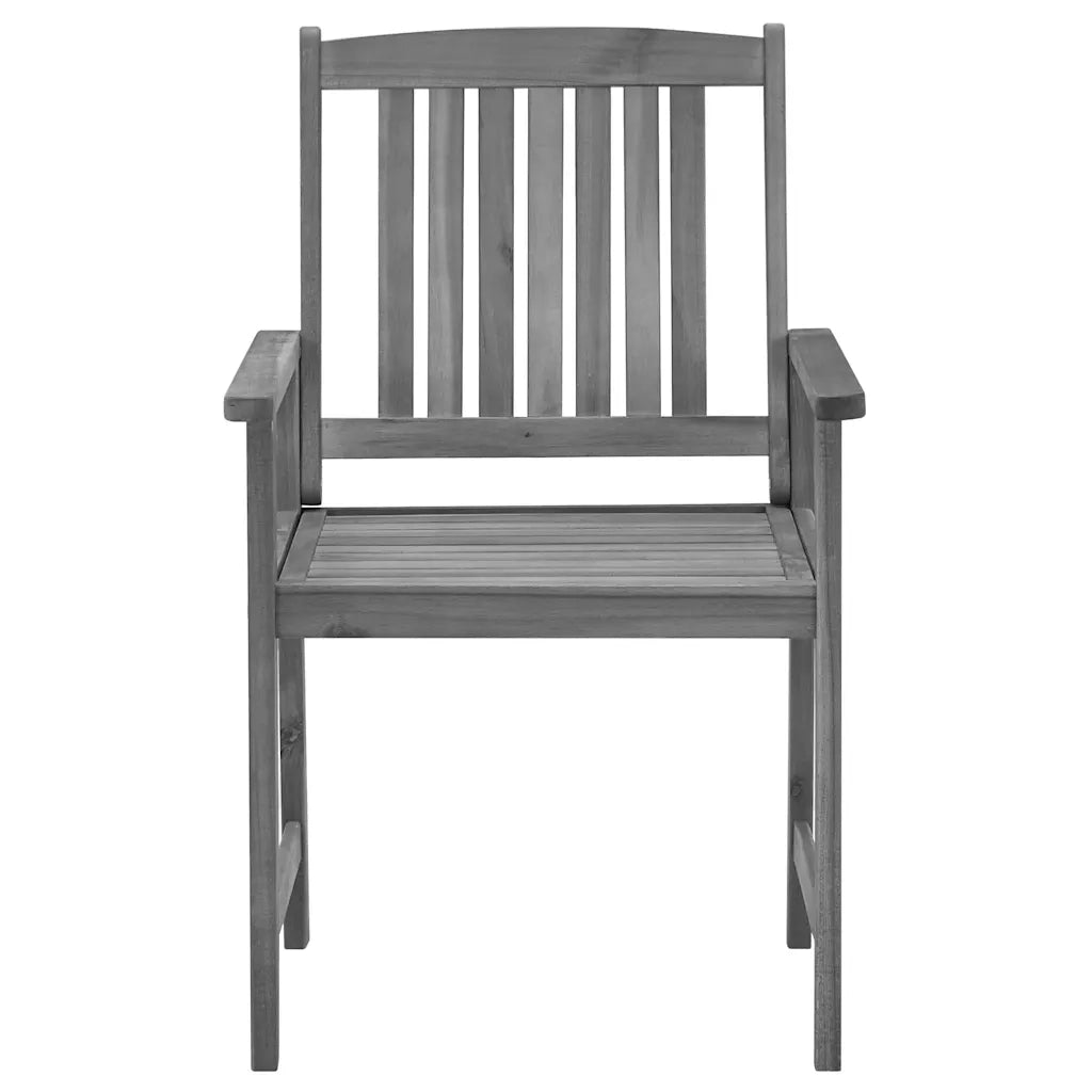 Sedie da Giardino con Cuscini 2 pz in Massello di Acacia Grigio 3061237