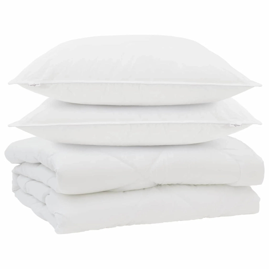 Piumone con cuscino 3 pcs Bianco Microfibra 3377382