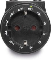 Timer a tempo con indicatori LED integrati e timer digitale energetico - nero - presine 220V tedesche