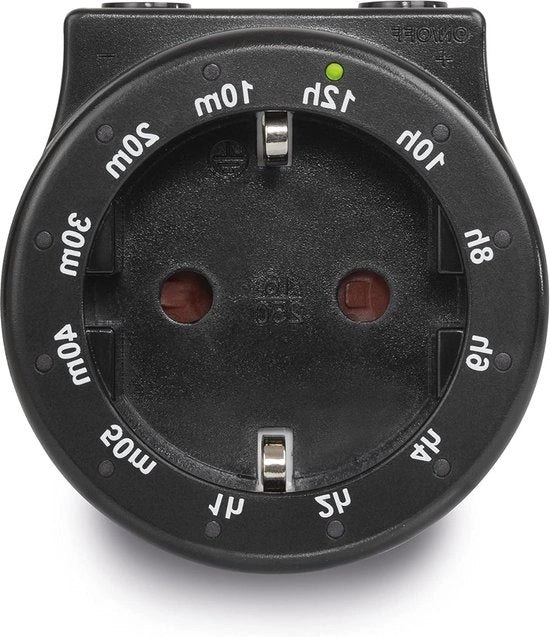 Timer a tempo con indicatori LED integrati e timer digitale energetico - nero - presine 220V tedesche