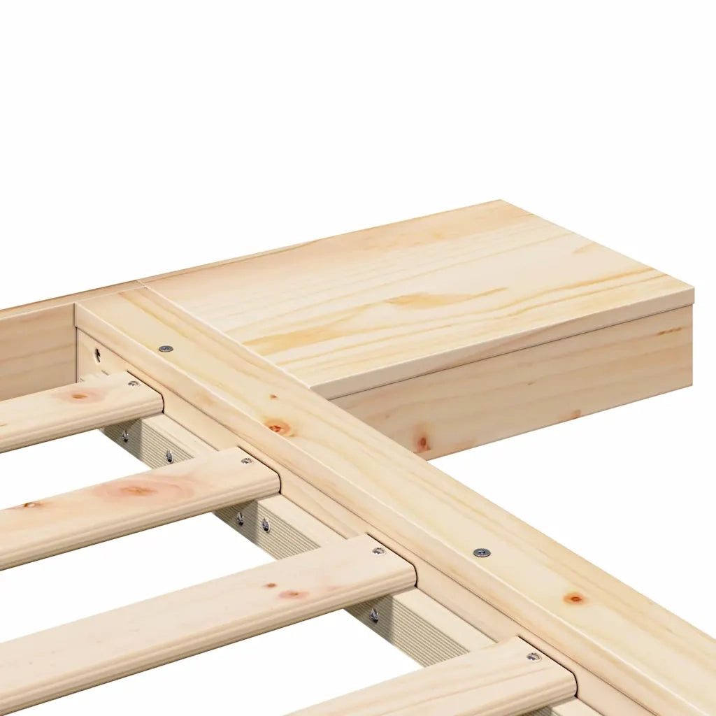 Struttura del letto-Giroletto Marrone 135 x 190 cm legno 438328