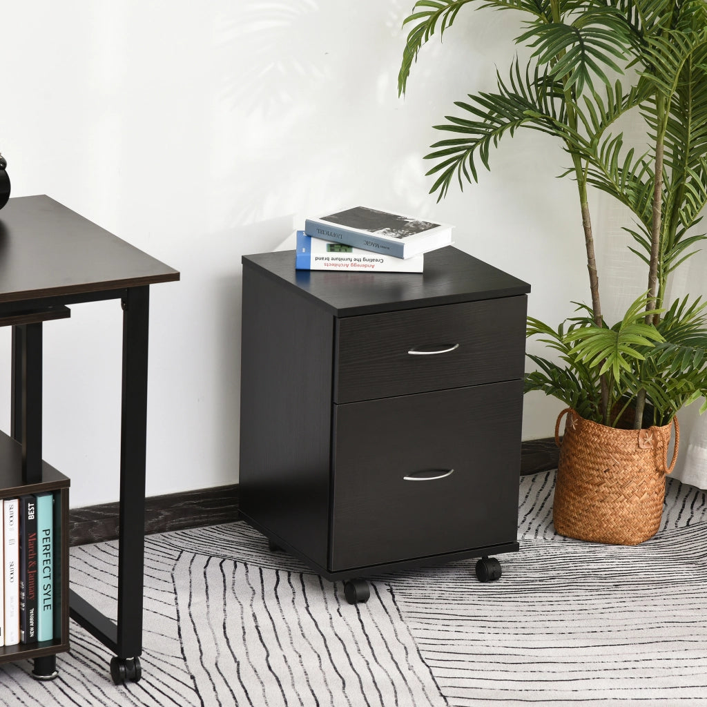 Cassettiera con Ruote ¨C zephmum ¨C Legno Nero 60x40x80