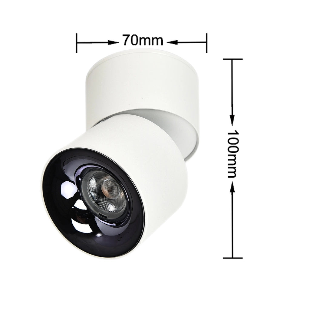 Spot soffitto rotondo bianco orientabile LED CCT 10W