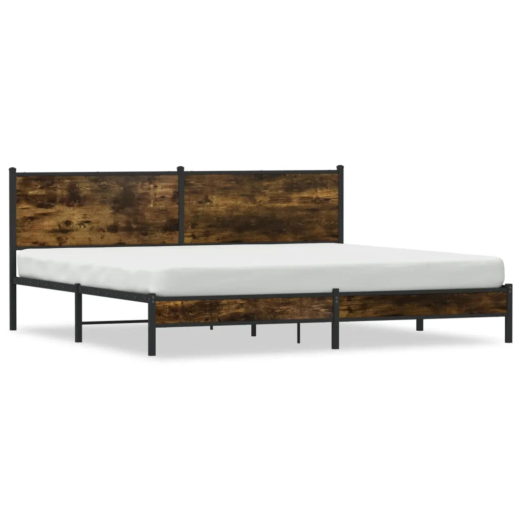 Giroletto senza Materaso in Metallo Rovere Fumo 193x203 cm 3301379