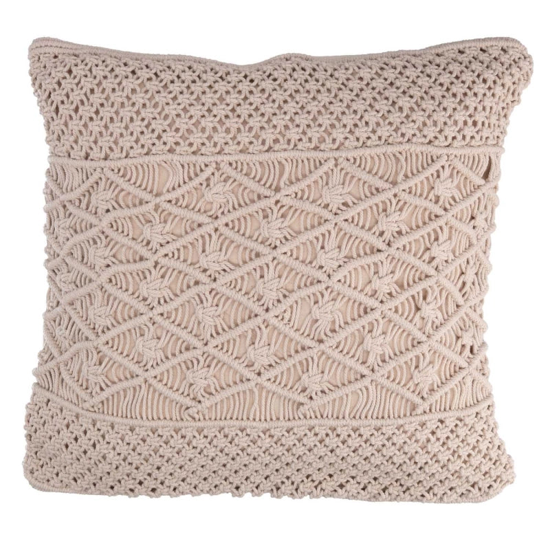 Fodera cuscino tessuto macrame' bianco cm45x45