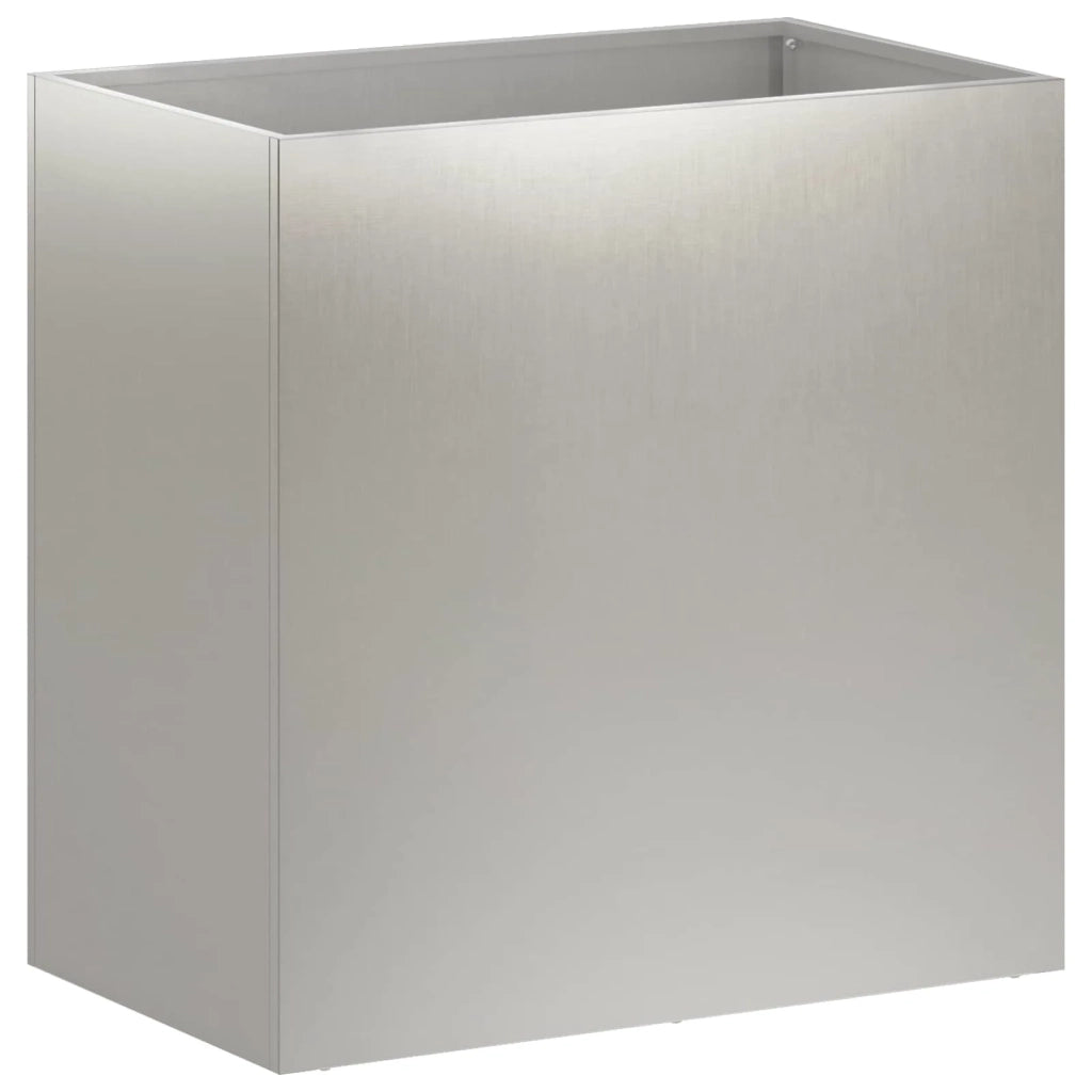 Vaso da giardino Argento 50 x 30 x 50 cm Acciaio Inox 8005534