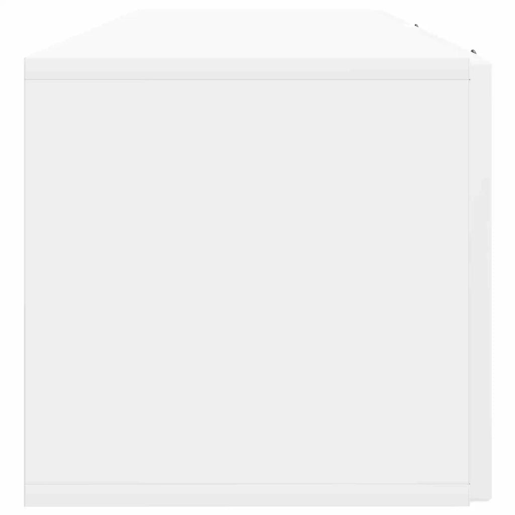 Mobile Porta TV da Muro-Credenza per TV sospesa Bianco Lucido 98 x 31 x 30 cm 675071
