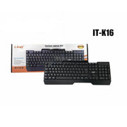 Trade Shop - Tastiera Usb Per Pc Computer Desktop Cablata Linq It-k16 Qwerty Italiano Ita -