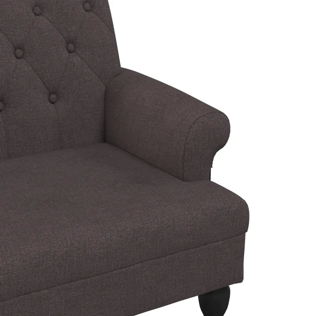 Panca con Schienale Marrone Scuro 120x62x75,5 cm in Tessuto CFW9918686