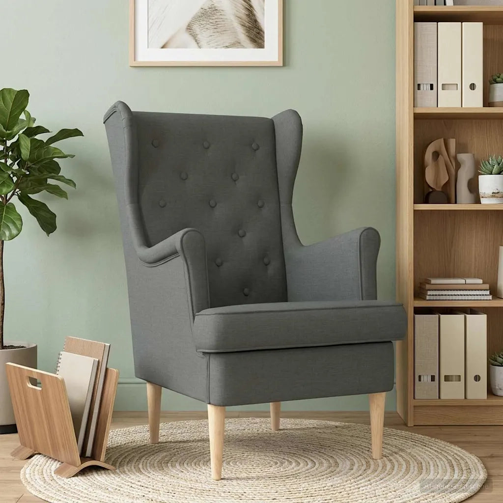 Poltrona Grigio Scuro Tessuto 42029919