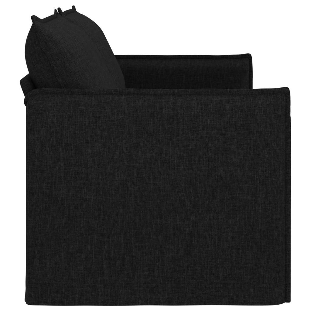 Divano Nero 196 x 82 x 85 cm Tessuto 42024527