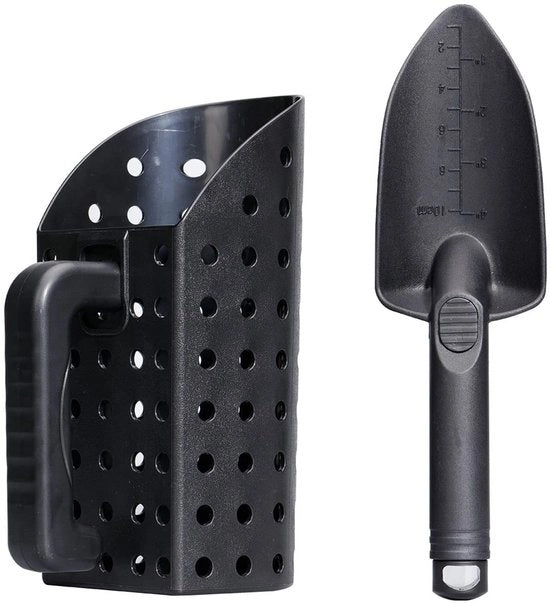 Set di scavo portatile per sabbia e sabbietto - leggero - in ABS - ergonomico - ideale per la rilevazione di metalli
