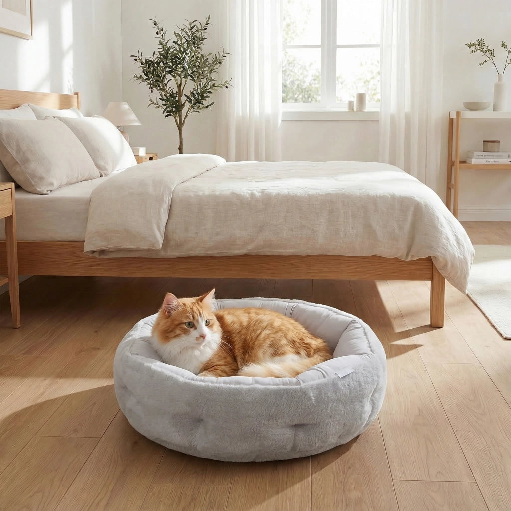 Letto per Gatti e Cani di Piccola Taglia ¨C Minimal ¨C Grigio Chiaro
