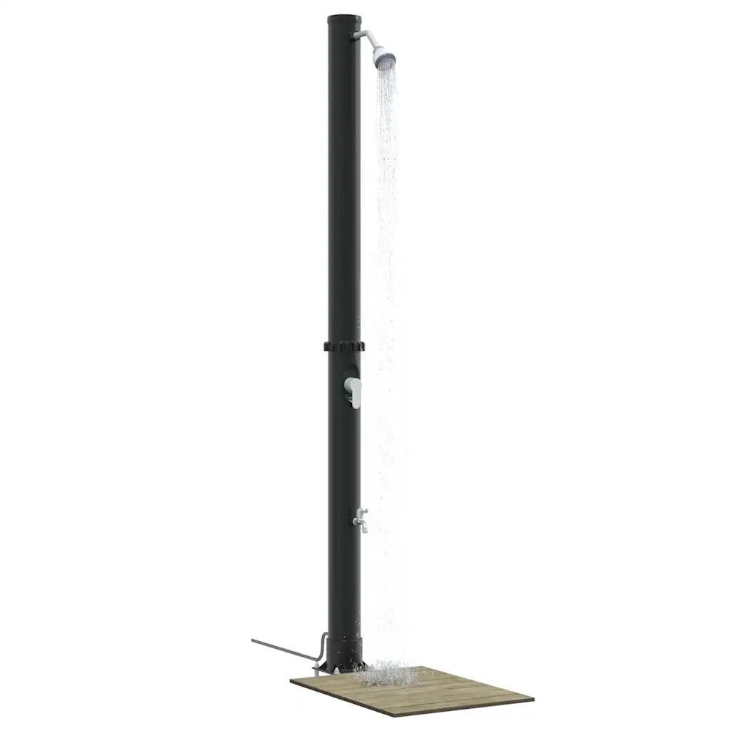 Doccia Solare da Esterno Nero 217 cm PVC e Alluminio 42003408