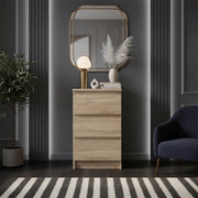 Commode SOLA - Rovere Sonoma - 3 Cassetti - Larghezza 40 cm, Altezza 69 cm, Profondit? 43 cm