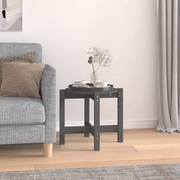 Tavolino da Salotto Grigio Ø 52,5x45 cm Legno Massello di Pino 822309