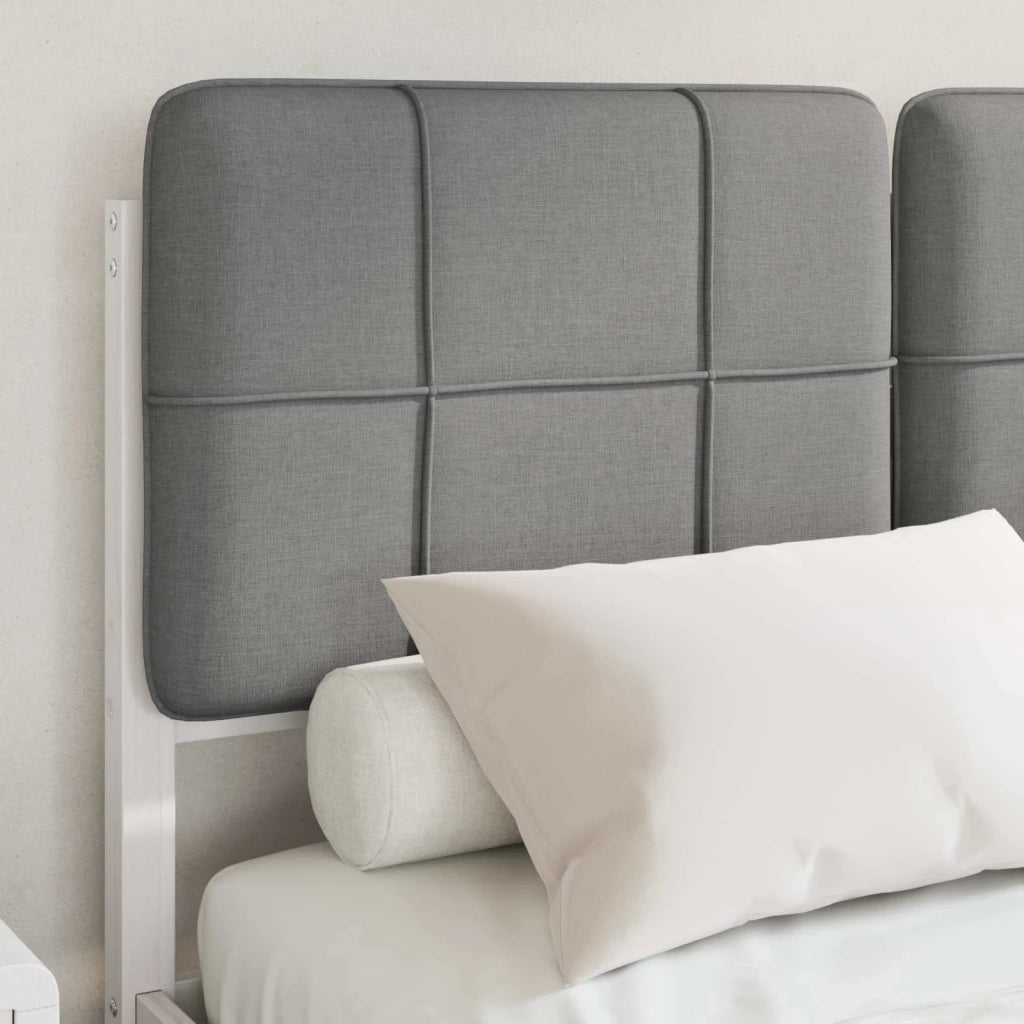 Letto con Testiera Rivestita-Struttura Letto con Testiera Grigio chiaro 120 x 190 cm 981342