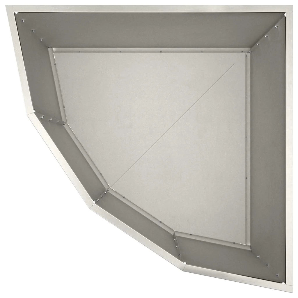 Vaso d'angolo Argento 60 x 60 x 50 cm Acciaio inossidabile 883665