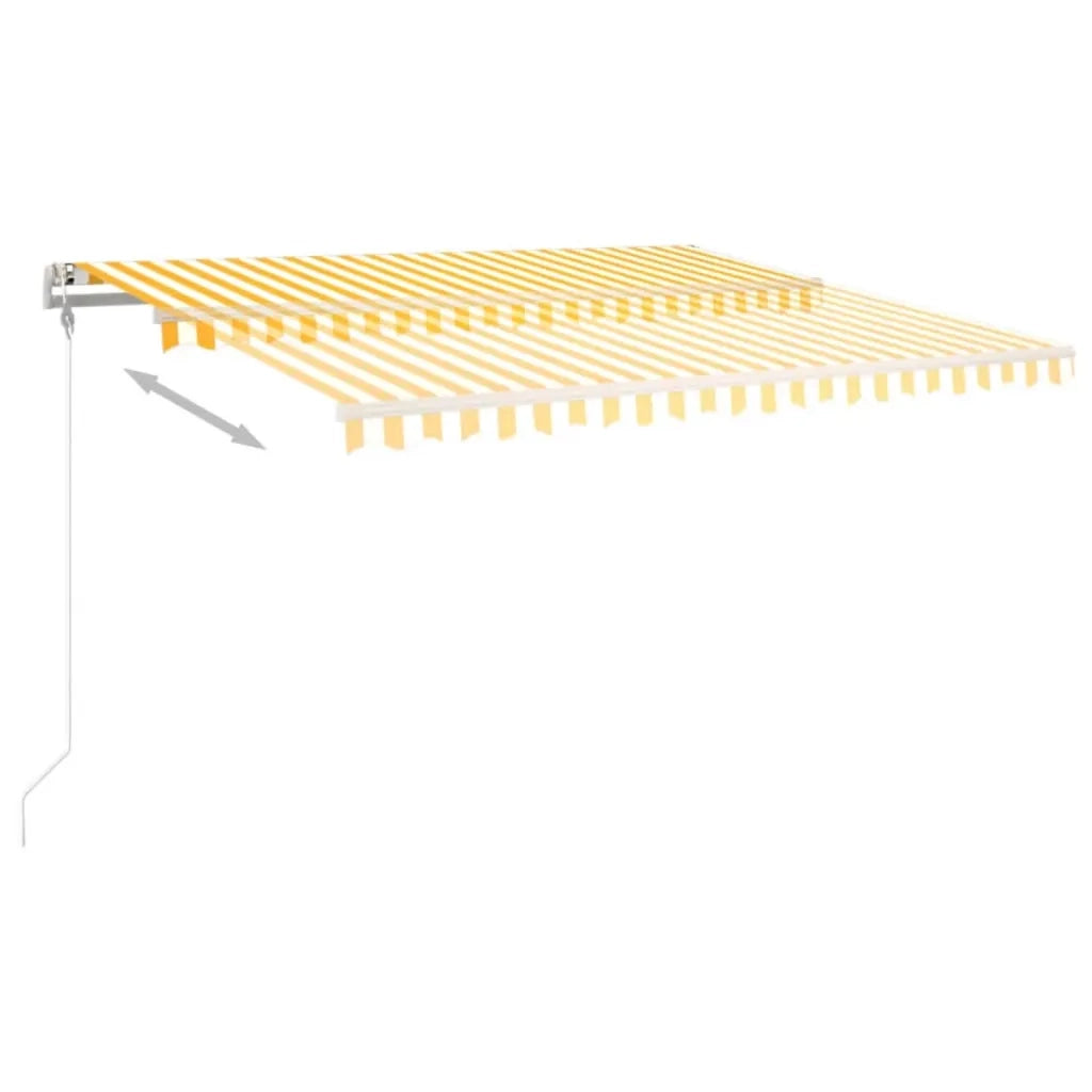 Tenda da Sole Retrattile Automatica 400x350 cm Gialla e Bianca 3068988