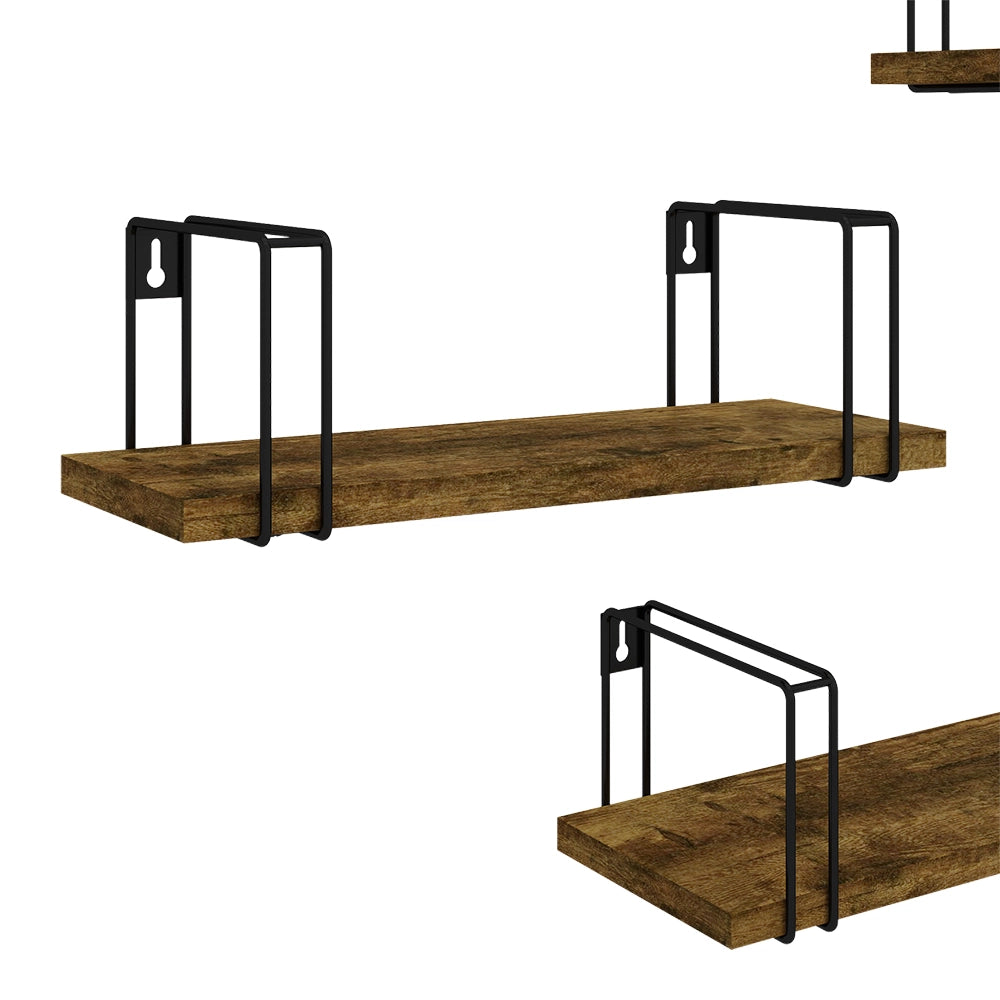 Vicco Scaffale a muro Legno antico 3 parti