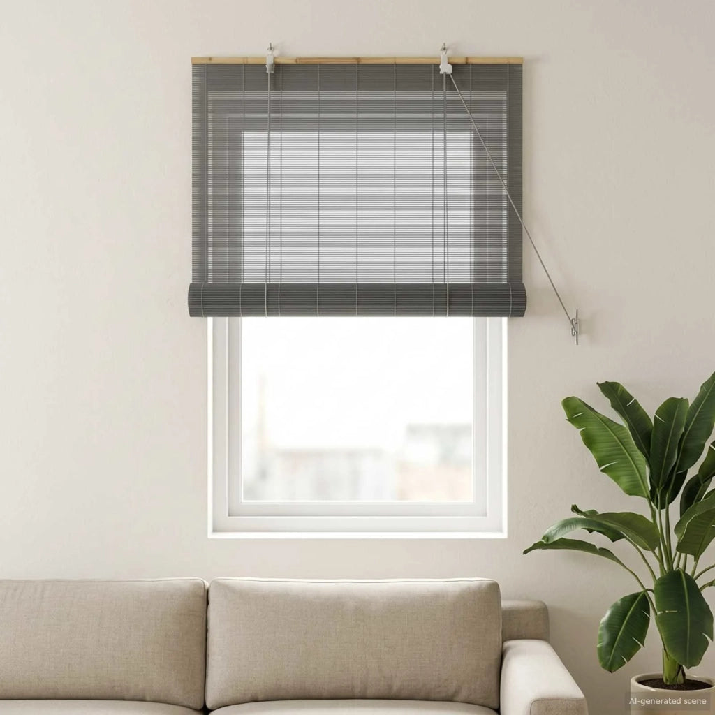 Tenda a rullo Grigio 40 x 160 cm Bambù 42039712
