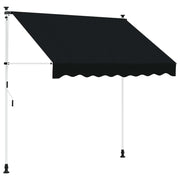 Tenda da Sole | Tenda retrattile manuale Nero 200 cm