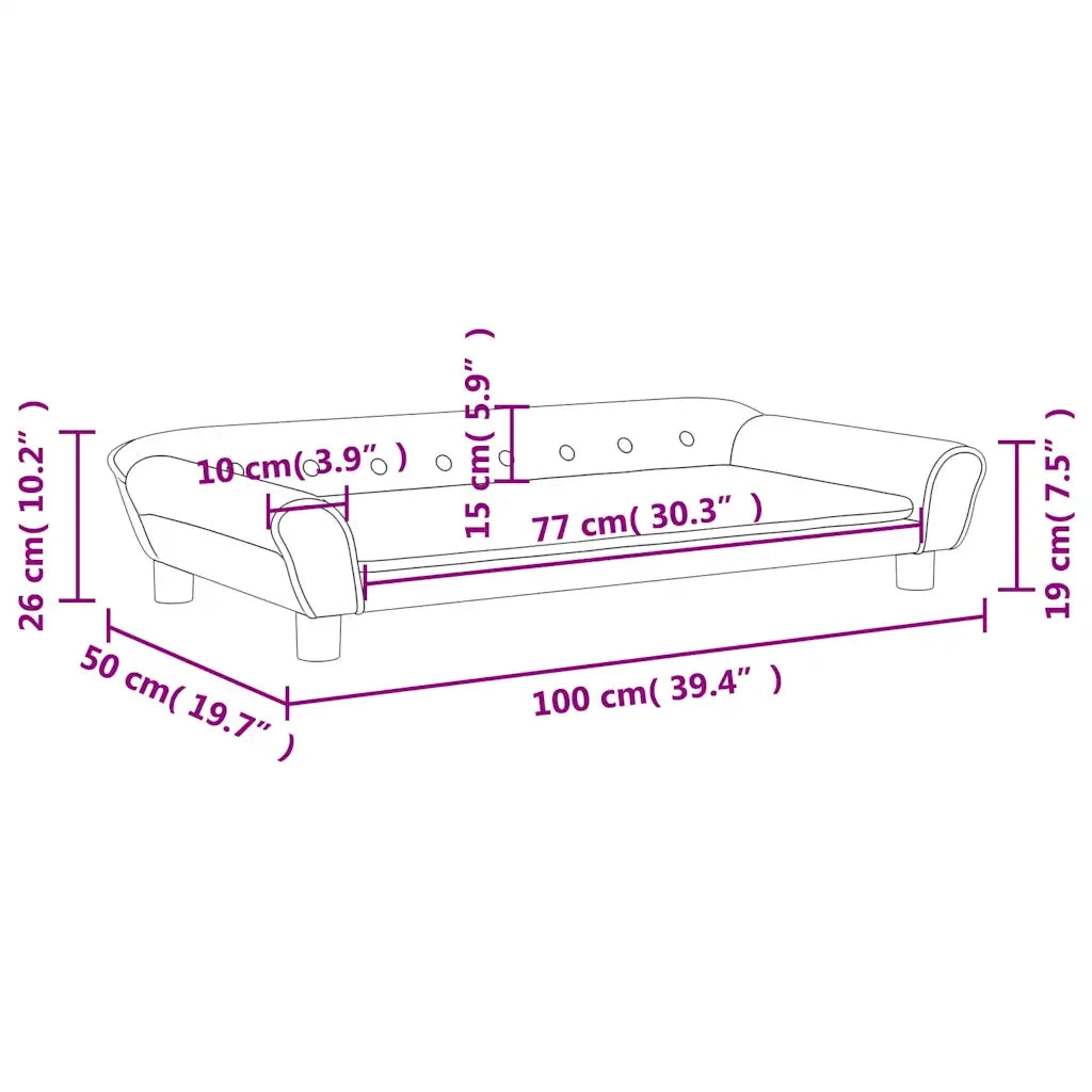 Divano per Bambini-Sofa-Divanetto Grigio Chiaro 100x50x26 cm in Velluto