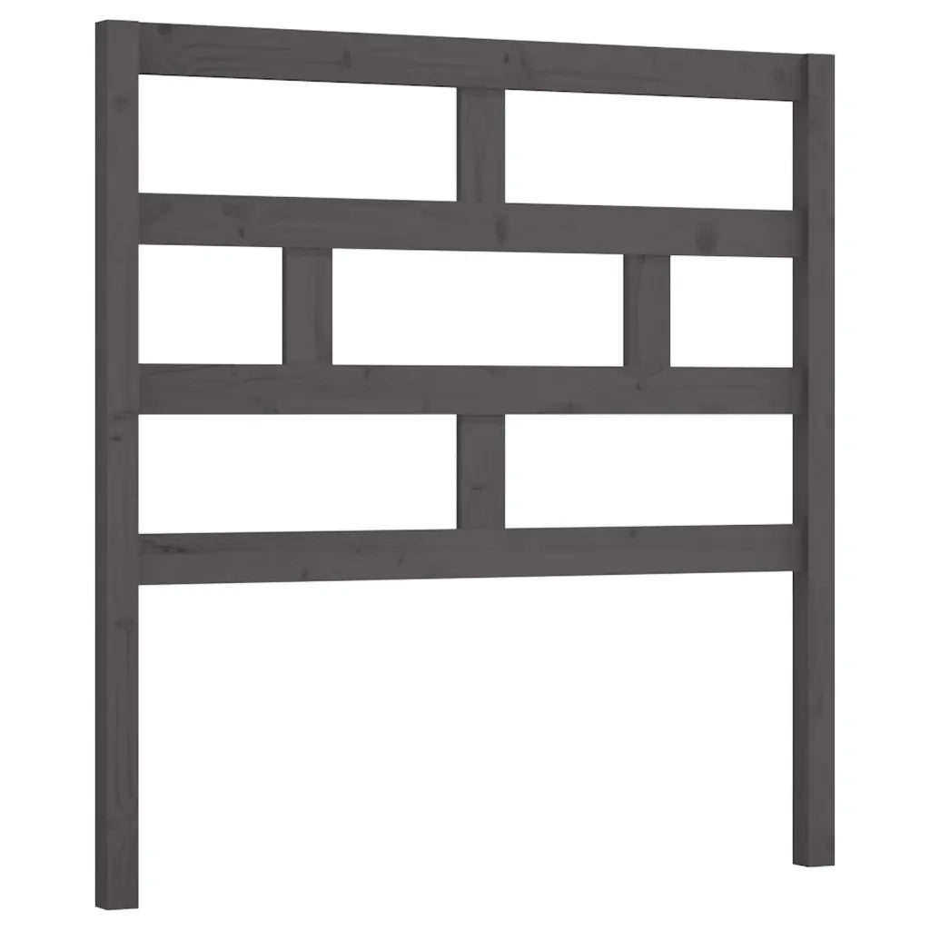 Testiera per Letto-Testata-Testiera Decorativa Grigia 96x4x100 cm in Legno Massello di Pino 503026