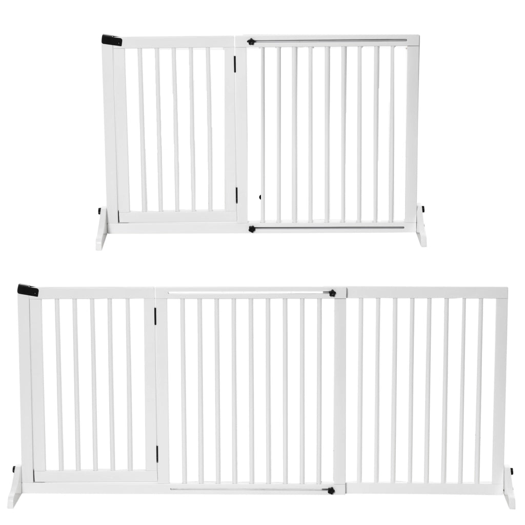 Cancello per Cani ¨C zephmum ¨C Bianco 113-166x71 cm Legno