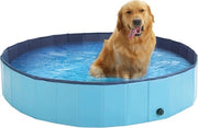 Piscina per cani portatile - Opvougable - PVC - Piscina per cani da viaggio - Dimensione M - Blu - Per cani piccoli - 80x20 cm